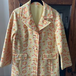 Vintage 60s/70s Lemon Yellow and Orange Coat 🍋 🍊